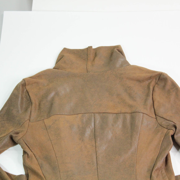 Dex Suede Draped Cowl Neck Lightweight Coat - Picture 15 of 15